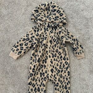 Toddler Full Zip Leopard Outfit
